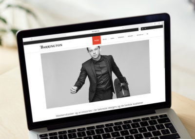 Barrington website forside woocommerce